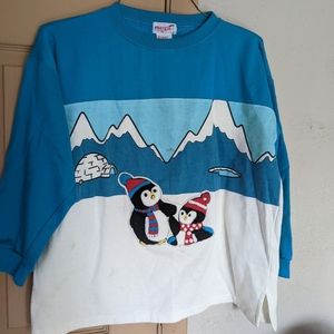Cute vintage penguin sweatshirt